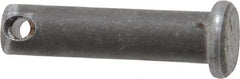 Made in USA - 1/4" Pin Diam, 1" OAL, Standard Clevis Pin - 3/32" Hole, 29/32" Usable Length, Uncoated Steel - Strong Tooling