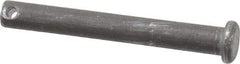 Made in USA - 1/4" Pin Diam, 2" OAL, Standard Clevis Pin - 3/32" Hole, 1-29/32" Usable Length, Uncoated Steel - Strong Tooling