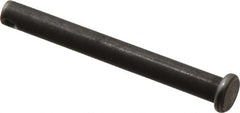 Made in USA - 1/4" Pin Diam, 2-1/4" OAL, Standard Clevis Pin - 3/32" Hole, 2-5/32" Usable Length, Uncoated Steel - Strong Tooling