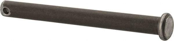 Made in USA - 1/4" Pin Diam, 2-1/2" OAL, Standard Clevis Pin - 3/32" Hole, 2-13/32" Usable Length, Uncoated Steel - Strong Tooling