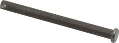 Made in USA - 1/4" Pin Diam, 3" OAL, Standard Clevis Pin - 3/32" Hole, 2-29/32" Usable Length, Uncoated Steel - Strong Tooling