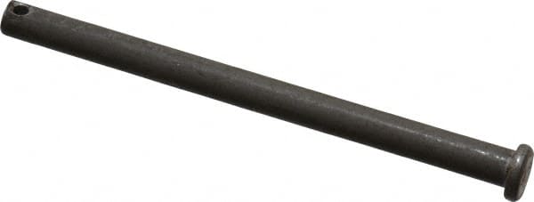 Made in USA - 1/4" Pin Diam, 3-1/2" OAL, Standard Clevis Pin - 3/32" Hole, 3-13/32" Usable Length, Uncoated Steel - Strong Tooling