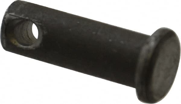 Made in USA - 5/16" Pin Diam, 7/8" OAL, Standard Clevis Pin - 9/64" Hole, 47/64" Usable Length, Uncoated Steel - Strong Tooling