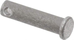 Made in USA - 5/16" Pin Diam, 1-1/4" OAL, Standard Clevis Pin - 9/64" Hole, 1-7/64" Usable Length, Uncoated Steel - Strong Tooling