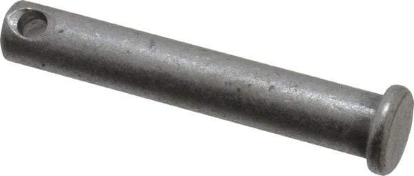 Made in USA - 5/16" Pin Diam, 1-7/8" OAL, Standard Clevis Pin - 9/64" Hole, 1-47/64" Usable Length, Uncoated Steel - Strong Tooling