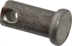 Made in USA - 3/8" Pin Diam, 3/4" OAL, Standard Clevis Pin - 5/32" Hole, 19/32" Usable Length, Uncoated Steel - Strong Tooling