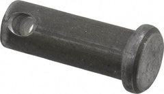 Made in USA - 3/8" Pin Diam, 1" OAL, Standard Clevis Pin - 5/32" Hole, 27/32" Usable Length, Uncoated Steel - Strong Tooling