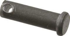 Made in USA - 3/8" Pin Diam, 1-1/4" OAL, Standard Clevis Pin - 5/32" Hole, 1-3/32" Usable Length, Uncoated Steel - Strong Tooling