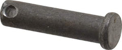 Made in USA - 3/8" Pin Diam, 1-1/2" OAL, Standard Clevis Pin - 5/32" Hole, 1-11/32" Usable Length, Uncoated Steel - Strong Tooling