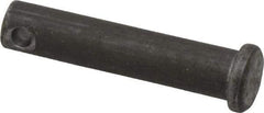 Made in USA - 3/8" Pin Diam, 1-3/4" OAL, Standard Clevis Pin - 5/32" Hole, 1-19/32" Usable Length, Uncoated Steel - Strong Tooling