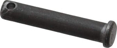 Made in USA - 3/8" Pin Diam, 2" OAL, Standard Clevis Pin - 5/32" Hole, 1-27/32" Usable Length, Uncoated Steel - Strong Tooling