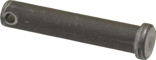 Made in USA - 7/16" Pin Diam, 2-1/4" OAL, Standard Clevis Pin - 5/32" Hole, 2-3/32" Usable Length, Uncoated Steel - Strong Tooling