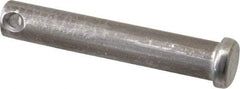 Made in USA - 7/16" Pin Diam, 2-1/2" OAL, Standard Clevis Pin - 5/32" Hole, 2-11/32" Usable Length, Uncoated Steel - Strong Tooling