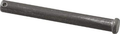 Made in USA - 1/2" Pin Diam, 4-1/2" OAL, Standard Clevis Pin - 5/32" Hole, 4-11/32" Usable Length, Uncoated Steel - Strong Tooling