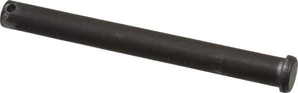 Made in USA - 1/2" Pin Diam, 5" OAL, Standard Clevis Pin - 5/32" Hole, 4-27/32" Usable Length, Uncoated Steel - Strong Tooling