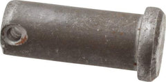 Made in USA - 5/8" Pin Diam, 1-1/2" OAL, Standard Clevis Pin - 5/32" Hole, 1-11/32" Usable Length, Uncoated Steel - Strong Tooling