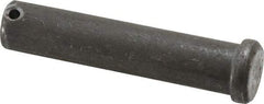 Made in USA - 3/4" Pin Diam, 3-1/2" OAL, Standard Clevis Pin - 5/32" Hole, 3-11/32" Usable Length, Uncoated Steel - Strong Tooling