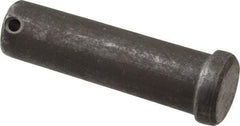 Made in USA - 1" Pin Diam, 3-1/2" OAL, Standard Clevis Pin - 13/64" Hole, 3-19/64" Usable Length, Uncoated Steel - Strong Tooling