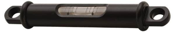 Geier & Bluhm, Inc. - 3-3/4 Inch Long, Horizontal, Brass Tubular and Pocket Level - 0.1 Inch Sensitivity, 5/8 Inch High/Diameter, Black Lacquer, 1 Vial - Strong Tooling