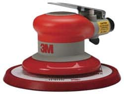 3M - 12,000 OPM, 17 CFM Air Consumption, 90 psi Air Pressure, Palm Air Orbital Sander - Round Pad, 3/8" Inlet - Strong Tooling