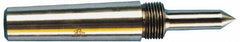 Riten - 1/2" Head Diam, Carbide-Tipped Steel Long Point Solid Dead Center - 3MT Morse Taper, 1/2" Point Diam, 2" Point Length, 2-5/8" OAL - Strong Tooling