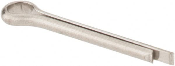 Made in USA - 1/16" Diam x 1/2" Long Extended Prong Cotter Pin - Grade 18-8, Uncoated, Stainless Steel - Strong Tooling