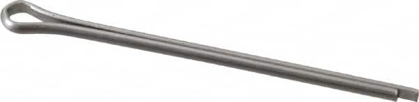 Made in USA - 3/32" Diam x 1-3/4" Long Extended Prong Cotter Pin - Grade 18-8, Uncoated, Stainless Steel - Strong Tooling