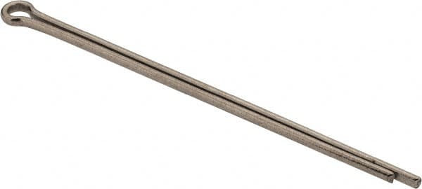 Made in USA - 3/32" Diam x 2-1/2" Long Extended Prong Cotter Pin - Grade 18-8, Uncoated, Stainless Steel - Strong Tooling