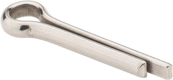 Made in USA - 1/4" Diam x 1-1/4" Long Extended Prong Cotter Pin - Grade 18-8, Uncoated, Stainless Steel - Strong Tooling