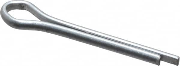 Made in USA - 3/32" Diam x 3/4" Long Extended Prong Cotter Pin - Grade 2, Zinc-Plated, Steel - Strong Tooling