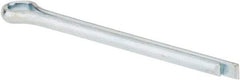 Made in USA - 3/32" Diam x 1-1/4" Long Extended Prong Cotter Pin - Grade 2, Zinc-Plated, Steel - Strong Tooling