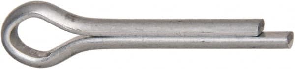 Made in USA - 1/8" Diam x 3/4" Long Extended Prong Cotter Pin - Grade 2, Zinc-Plated, Steel - Strong Tooling