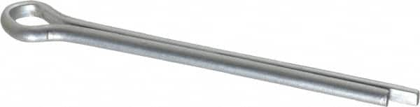 Made in USA - 1/8" Diam x 1-3/4" Long Extended Prong Cotter Pin - Grade 2, Zinc-Plated, Steel - Strong Tooling