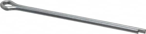 Made in USA - 1/8" Diam x 2-1/2" Long Extended Prong Cotter Pin - Grade 2, Zinc-Plated, Steel - Strong Tooling