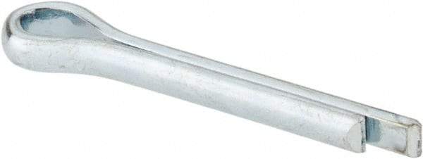 Made in USA - 5/32" Diam x 1" Long Extended Prong Cotter Pin - Grade 2, Zinc-Plated, Steel - Strong Tooling