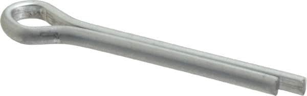 Made in USA - 5/32" Diam x 1-1/4" Long Extended Prong Cotter Pin - Grade 2, Zinc-Plated, Steel - Strong Tooling