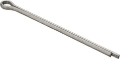 Made in USA - 5/32" Diam x 3" Long Extended Prong Cotter Pin - Grade 2, Zinc-Plated, Steel - Strong Tooling