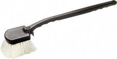 Harper Brush - 2-1/4" Bristle Length, Nylon Utility Scrub Brush - 3-1/2" x 3-1/2" Long x 3" Wide Head, 20" OAL, Easy Grip Handle, Black, Polypropylene Block - Strong Tooling