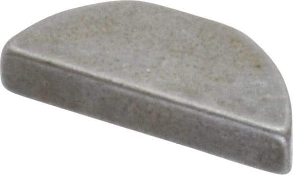 Made in USA - #405 Standard Woodruff Key - 5/8" Long x 1/8" Wide, Steel - Strong Tooling