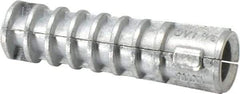 Powers Fasteners - 5/8" Diam, 5/8" Drill, Lag Shield Concrete Anchor - Zamac Alloy, Zinc-Plated Finish, Flat Head - Strong Tooling