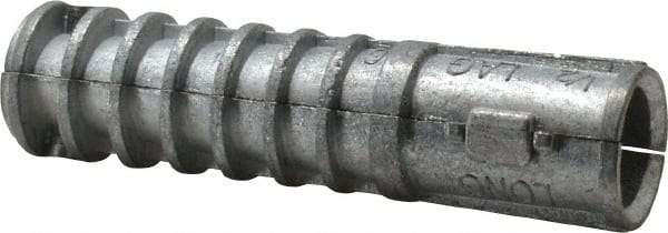 Powers Fasteners - 3/4" Diam, 3/4" Drill, Lag Shield Concrete Anchor - Zamac Alloy, Zinc-Plated Finish, Flat Head - Strong Tooling