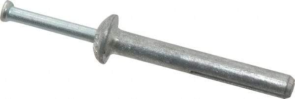 Powers Fasteners - 1/4" Diam, 1/4" Drill, 2" OAL, 2-5/8" Min Embedment Hammer Drive Concrete Anchor - Steel (Drive Pin)/Zamac Alloy (Body), Zinc-Plated Finish, Mushroom Head - Strong Tooling