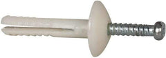 Powers Fasteners - 3/16" Diam, 3/16" Drill, 1" OAL, 5/8" Min Embedment Hammer Drive Concrete Anchor - Nylon (Body)/Steel (Drive Pin), Zinc-Plated Finish, Mushroom Head - Strong Tooling