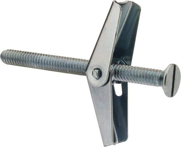 Powers Fasteners - 1/4" Screw, 1/4" Diam, 3" Long, Toggle Bolt Drywall & Hollow Wall Anchor - 5/8" Drill, Zinc Plated, Steel, Grade Zamac 7, Use in Drywall & Wallboard - Strong Tooling