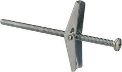 Powers Fasteners - 3/16" Screw, 3/16" Diam, 4" Long, Toggle Bolt Drywall & Hollow Wall Anchor - 1/2" Drill, Zinc Plated, Steel, Grade Zamac 7, Use in Drywall & Wallboard - Strong Tooling