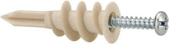 Powers Fasteners - #8 Screw, 9/16" Diam, 1-11/16" Long, 3/8 to 1" Thick, Self Drilling Drywall & Hollow Wall Anchor - Nylon, Use in Wallboard - Strong Tooling