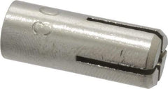 Powers Fasteners - 1/4" Diam, 3/8" Drill, 1-5/8" Min Embedment Drop-In Concrete Anchor - 303 Stainless Steel, 7/16" Thread Length - Strong Tooling