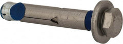 Powers Fasteners - 3/8" Diam, 3/8" Drill, 2-1/4" OAL, 1-3/4" Min Embedment Sleeve Concrete Anchor - 304 Stainless Steel, Hex Head, Hex Drive - Strong Tooling