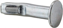 Powers Fasteners - 1/4" Diam, 1/4" Drill, 1" OAL, 1-1/4" Min Embedment Split-Drive Concrete Anchor - Grade 8.2 Steel, Zinc-Plated Finish, Mushroom Head - Strong Tooling