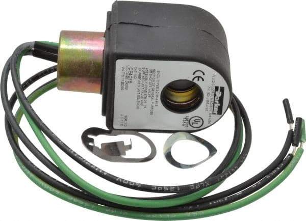 Parker - 240 Volt, 18 Coil Lead Length, Class F, Solenoid Coil - 11.0 Watt, NEMA 4X Enclosure, Use with Parker Skinner Gold Ring Series Valves - Strong Tooling